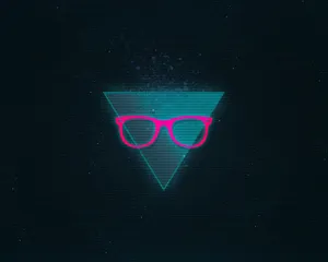 Graphic Design Groovy Pink Eyeglasses Wallpaper