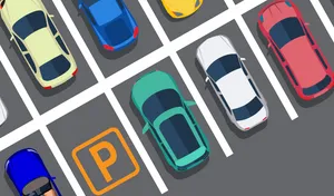 Graphic Parking Space With Available Slot Wallpaper