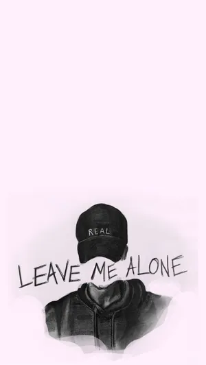 Graphite Art With Leave Me Alone Wallpaper