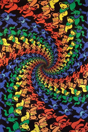 Grateful Dead Kaleidoscopic Bears Wallpaper