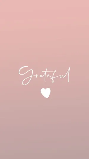 Gratitude Heart White Wallpaper