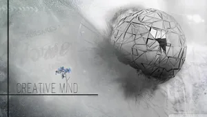 Gray Abstract Orb Creative Mind Text Wallpaper