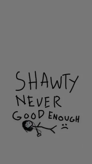 Gray Aesthetic Sad Never Good Enough Quote Wallpaper