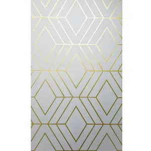 Gray And Yellow Diamond Geometric Wallpaper