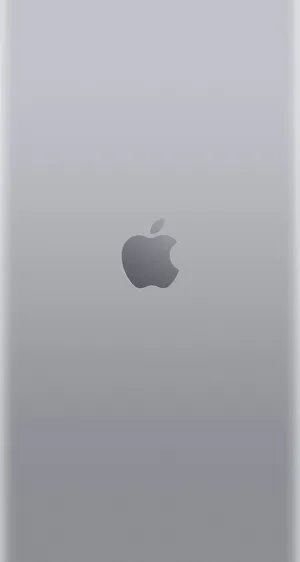 Gray Background With Apple Logo Wallpaper