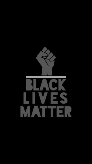 Gray Black Lives Matter Logo Wallpaper