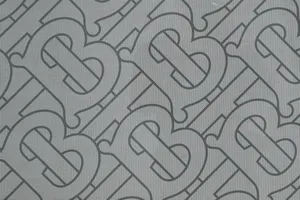 Gray Burberry Designer Logo Pattern Wallpaper