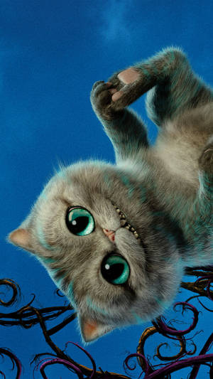 Gray Cheshire Cat Wallpaper