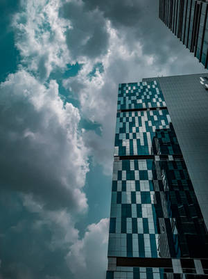 Gray Curtain Wall Building During Daytime Wallpaper