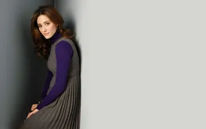 Gray Dress Emmy Rossum Wallpaper