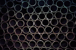 Gray Metal Pipes On Black Pc Wallpaper