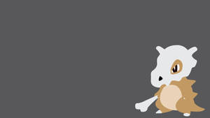 Gray Minimalist Cubone Wallpaper