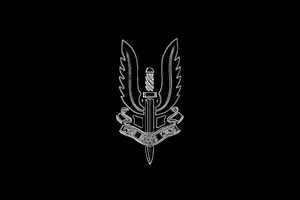 Gray Outline Of Balidan Badge Wallpaper