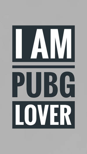 Gray Pubg Lover Typography Wallpaper