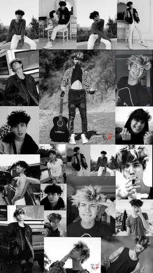 Gray Scale Teenage Boy Aesthetic Wallpaper