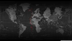 Gray Time Zone World Map Wallpaper