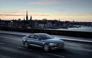 Gray Volvo Sedan Dark Photography Wallpaper