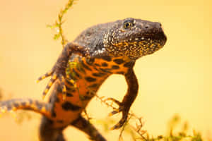 Great Crested Newt Closeup Wallpaper