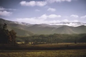 Great Smoky Mountains National Park Cloudy Sky Wallpaper