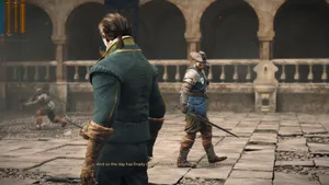 Greedfall Two Fighting Characters Wallpaper