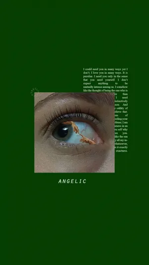 Green Aesthetic Tumblr Angelic Eyes Wallpaper
