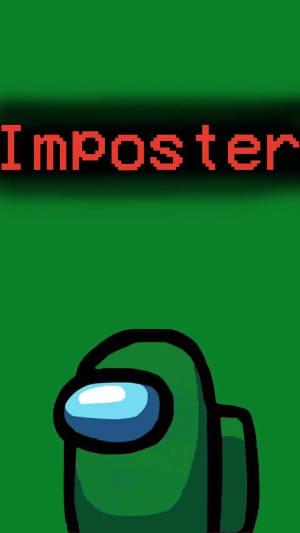 Green Among Us Impostor Wallpaper