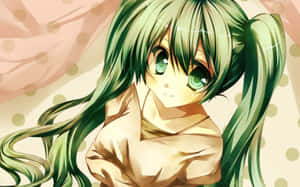 Green Anime Vocaloid Hatsune Miku Wallpaper