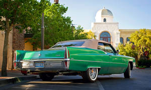 Green Cadillac Deville Convertible Wallpaper