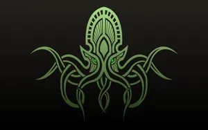 Green Cthulhu Octopus Wallpaper