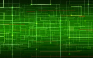 Green Cyber Path Wallpaper