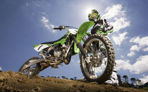 Green Dirtbike Wallpaper