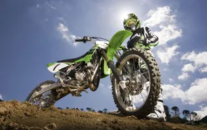 Green Dirtbike Wallpaper