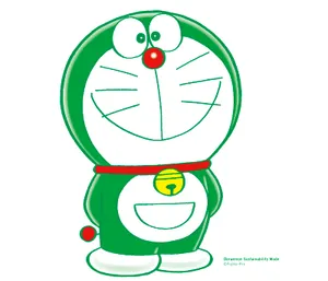 Green Doraemon 4k Wallpaper