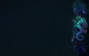 Green Dragon Vector Art Wallpaper