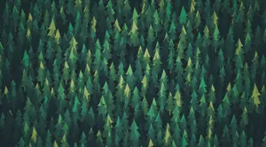 Green Forest Vector Art Wallpaper
