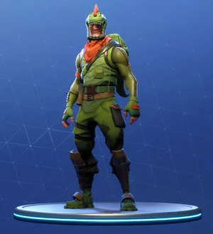 Green Fortnite Skin Costume Wallpaper