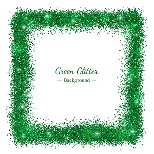 Green Glitter Frame On White Background Wallpaper
