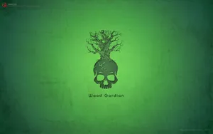 Green Hacker Skull Wallpaper