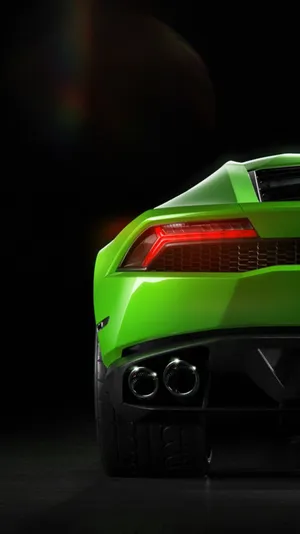 Green Lamborghini Iphone Display Wallpaper