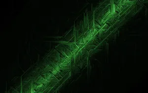 Green Metallic Abstract Wallpaper