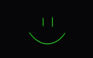 Green Neon Smile Wallpaper