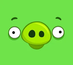 Green Piggy Face From Angry Birds Wallpaper