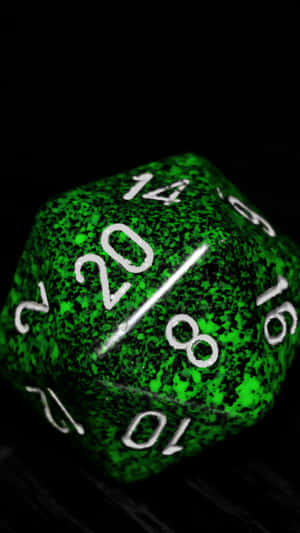 Green Twenty Sided Dice Wallpaper