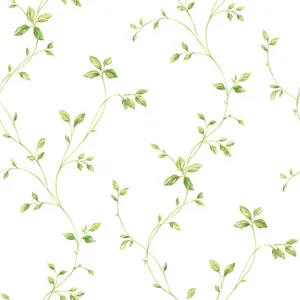 Green Vine Pattern Background Wallpaper