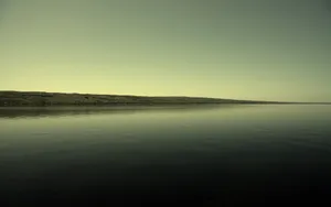 Greenish Horizon Natural Background Wallpaper