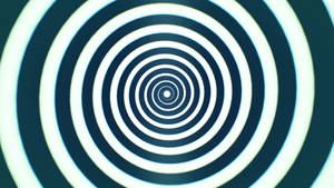 Greenish Hypnosis Spiral Pattern Wallpaper