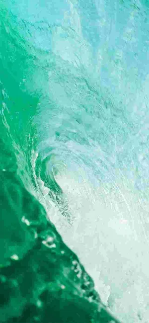 Greenish White Water Splash Ios 12 Wallpaper