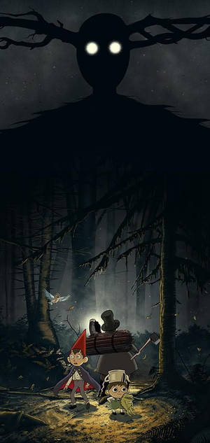 Greg Wirt Looming Beast Over The Garden Wall Wallpaper