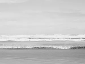 Grey Aesthetic Desktop Waves Running Wallpaper