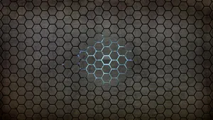 Grey Background With Honeycomb Pattern Wallpaper